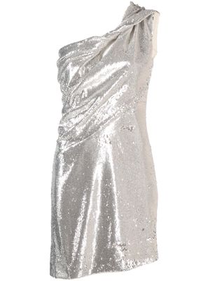 GIVENCHY sequined one-shoulder mini dress - Silver