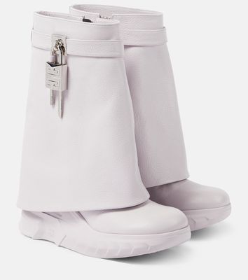 Givenchy Shark Lock calf hair biker boots