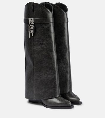 Givenchy Shark Lock Cowboy leather boots
