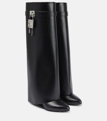 Givenchy Shark Lock leather knee-high boots