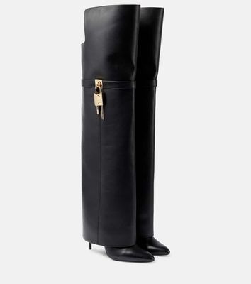 Givenchy Shark Lock leather over-the-knee boots