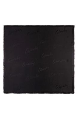 Givenchy Signature Logo Silk Shawl in Black