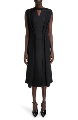 Givenchy Sleeveless Crepe Coat Dress in Black
