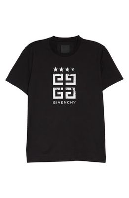 Givenchy Slim Fit 4G Logo Cotton Graphic T-Shirt in Black