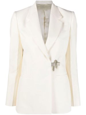 Givenchy slim-fit U-Lock buckle blazer - White