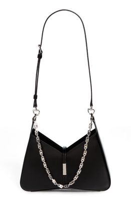 Givenchy Small Cut Out Chain Strap Leather Shoulder Bag in Black