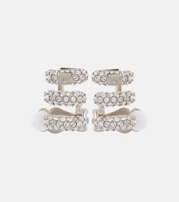 Givenchy Stitch crystal-embellished earrings
