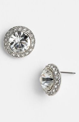 Givenchy Stud Earrings in Clear Crystal/Silver