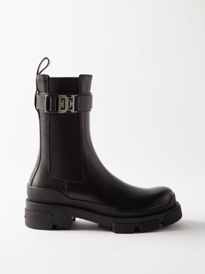 Givenchy - Terra 4g-buckled Leather Chelsea Boots - Womens - Black