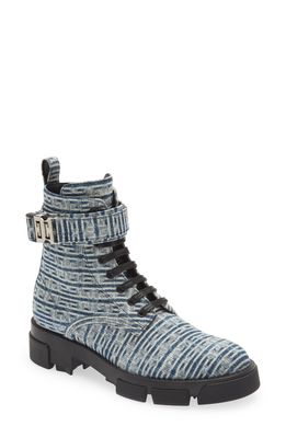 Givenchy Terra 4G Jacquard Boot in Denim Blue