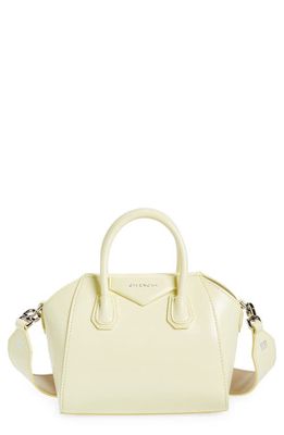 Givenchy Toy Antigona Leather Satchel in Soft Yellow/Natural Beige