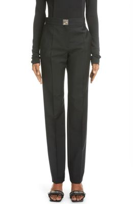 Givenchy Turnlock Wool & Mohair Trousers in 001-Black