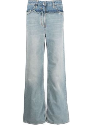 Givenchy two-tone straight-leg jeans - Blue