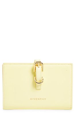 Givenchy Voyou Leather Bifold Wallet in Soft Yellow