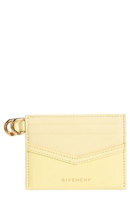 Givenchy Voyou Leather Card Case in Soft Yellow