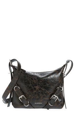 Givenchy Voyou Leather Crossbody Bag in Black/Brown Mud