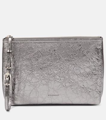 Givenchy Voyou metallic leather pouch