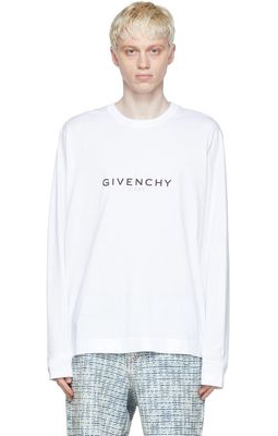 Givenchy White Cotton Long Sleeve T-Shirt