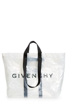 Givenchy XL G-Shopper Transparent Tote in 004-Black/White