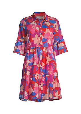 Giverny Gardens Floral Cotton Shirtdress