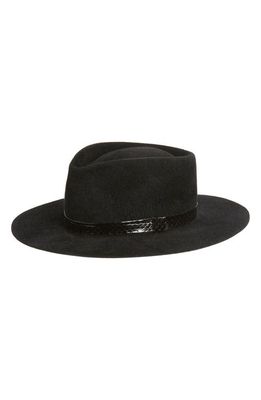 Gladys Tamez Karina Felt Fedora Hat in Black