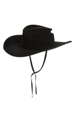 Gladys Tamez Mario Felt Western Hat in Black