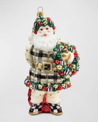 Glam Up Jolly Santa Christmas Ornament