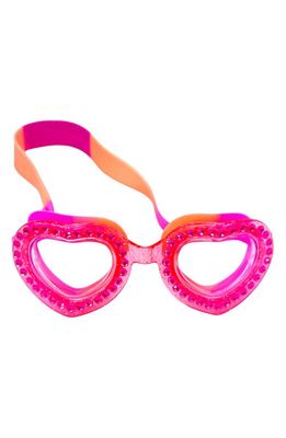 GlamBaby Kids' Heart Swim Goggles in Pink Multi