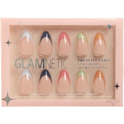 GLAMNETIC Short Almond Press-On Nails Set in Very Berry 