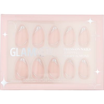 GLAMNETIC Short Almond Press-On Nails Set in Whipped 