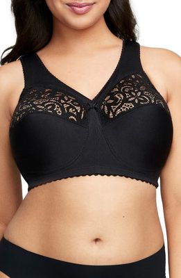Glamorise MagicLift Cotton Support Bra in Black