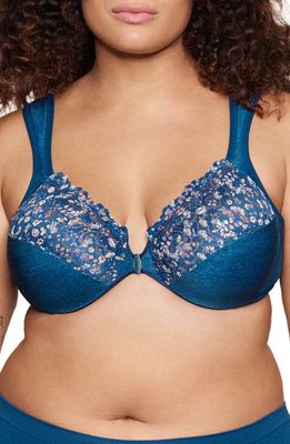 Glamorise WonderWire® Front Close Underwire Bra in Dark Denim