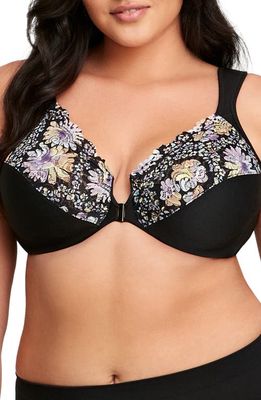 Glamorise WonderWire® Front Close Underwire Bra in Floral Print