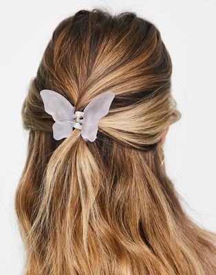 Glamorous butterfly shape hair clip in lavender-Purple
