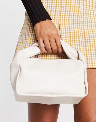 Glamorous mini grab bag with twist handle-Neutral