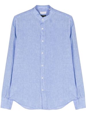 Glanshirt band-collar linen shirt - Blue