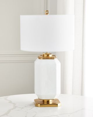 Glass & Brass Table Lamp