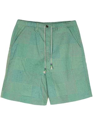 Glass Cypress quilted cotton bermuda shorts - Green