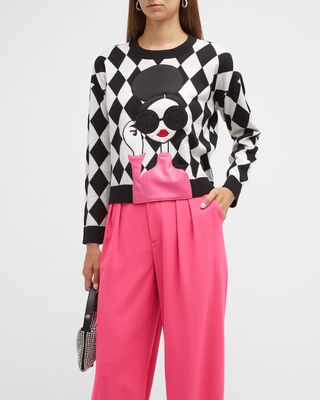 Gleeson Applique Stace Long-Sleeve Pullover