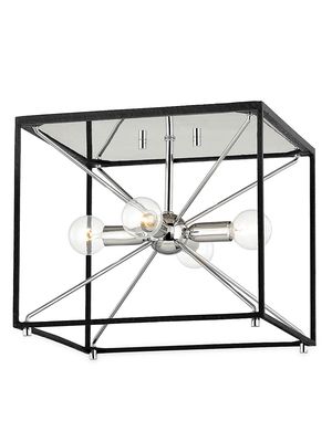 Glendale 4-Light Chandelier - Polished Nickel Black