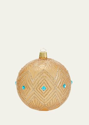 Glitter & Rhinestone Christmas Ball Ornament