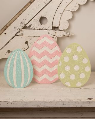 Glitter Easter Eggs, Set of 3