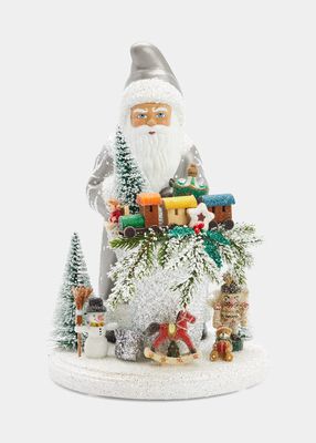 Glitter Greenery & Gifts Santa Figurine
