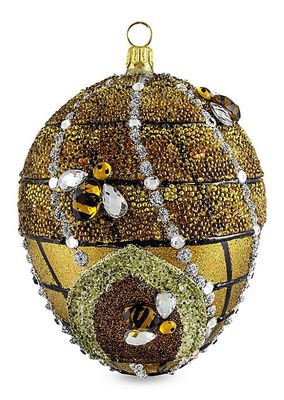 Glitterazzi Beehive Jeweled Egg Ornament