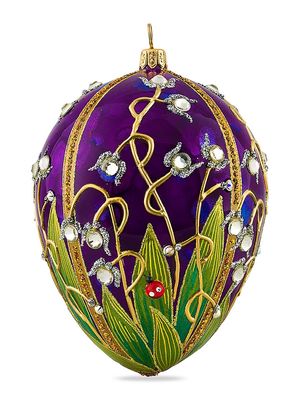Glitterazzi Ladybug Jeweled Egg Ornament