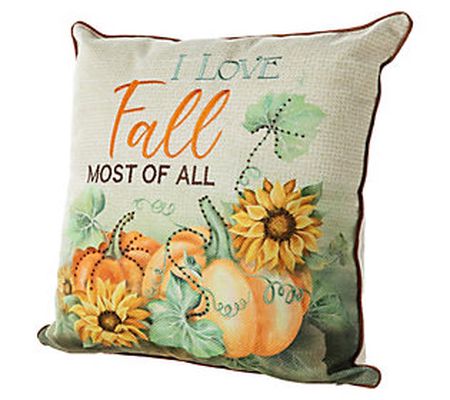 Glitzhome 20" Fall Pumpkin Pillow