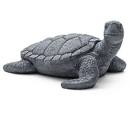 Glitzhome 22'' Curious Crawling Turtle Lawn Gar den Statue
