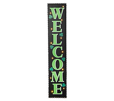 Glitzhome 42" Welcome LED Lighted St. Patrick's Porch Sign