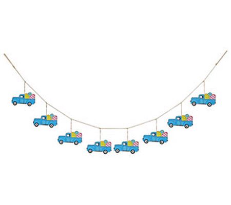 Glitzhome 6' Easter Egg Delivery Truck Garland