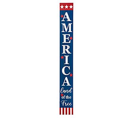 Glitzhome 60" AMERICA Stars & Stripes Patriotic Porch Sign
